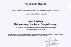 Franciszek-Ryszka-zaswiadczenie-finalisty-2025-26